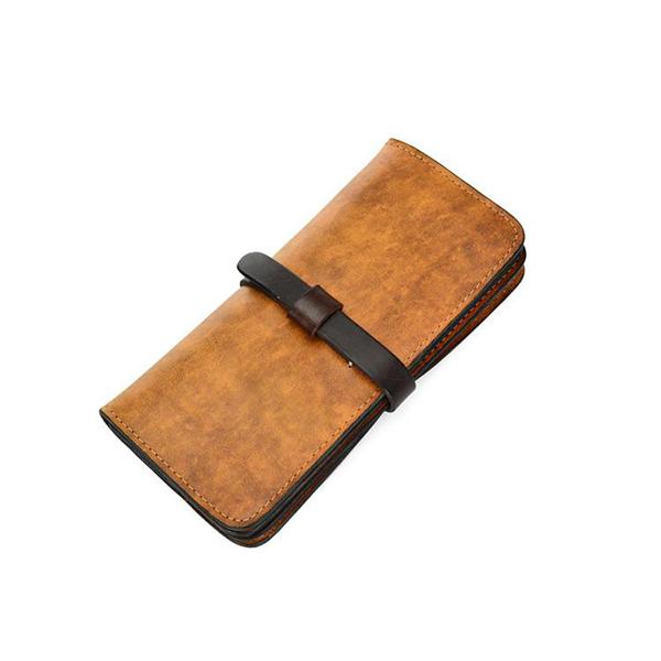 On Sale] Handmade Vintage Mens Leather Long Wallet Cool Long