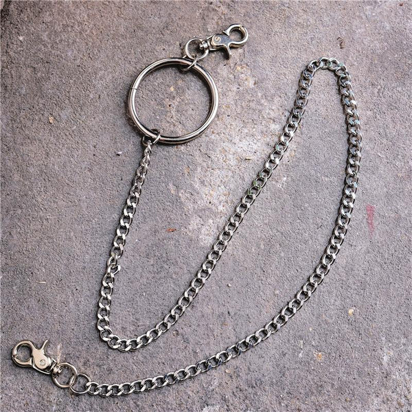 Badass Men's Womens Silver Ring Pants Chain Long Wallet Chain Biker Wa –  imessengerbags