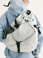 White Travel Large Sling Bag For Big Men 