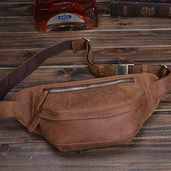 Best Mens Leather Chest Bag Fanny Pack Best Leather Bumbag Leather Belt Bag For Men