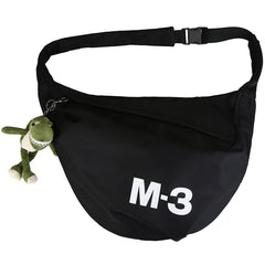 Nylon Black Large Sling Bag For Men 