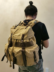 Khaki Mens Canvas EDC Backpack