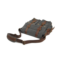 female laptop messenger bags​ 14'' Canvas And Leather Messenger Bag Mens Canvas Courier Bag Canvas Messenger Bags