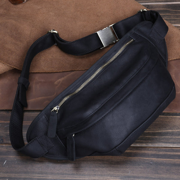 Best Mens Leather Cross body Fanny Pack Chest Bag Best Leather Bum bag Leather Belt Bag For Men