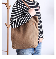 men's tote bags for work Khaki Mens Canvas Tote Tote bag On Shoulder Mens Canvas Work Tote Bags for Men