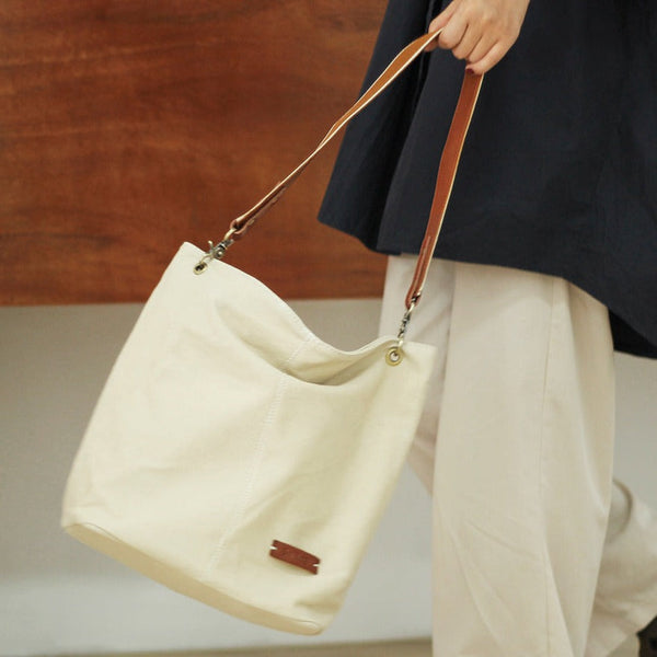 Womens White Canvas Tote Bags 
