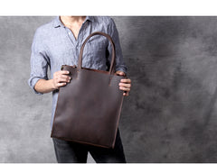 men's leather tote bag Leather Tote Bags For Men Leather Tote Bag on Shoulder Mens Leather Tote Bag