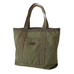 Army Green Canvas Large Tote Bag