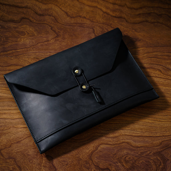 Black Leather Clutch Bag Mens Leather Envelope Bag Leather Clutch Purse Large Envelope Bags