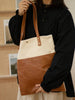 Womens Canvas Leather Totes Bag