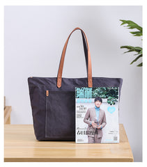 canvas tote bags for men Gray Canvas Tote Bag for Men Canvas Tote Bag Crossbody Tote Bag On Shoulder Mens