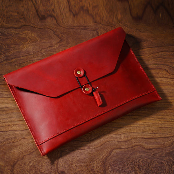 Red Leather Clutch Bags Mens Leather Envelope Bag Leather Clutch Purse Large Envelope Bag