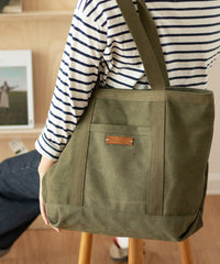 Army Green Canvas Tote Bag