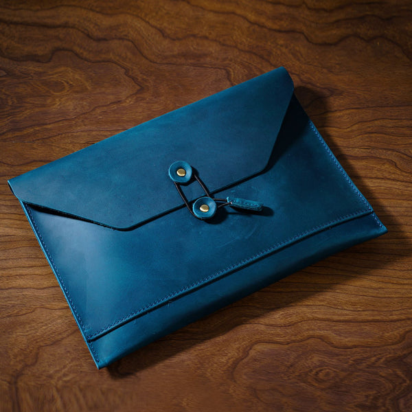 Navy Leather Clutch Bags Mens Leather Envelope Bag Leather Clutch Purse Large Envelope Bag