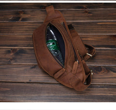 Best Mens Leather Fanny Pack Chest Bag Best Leather cross body sling bag Bumbag Leather Belt Bag For Men