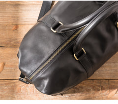 best duffel carry on​ Black Luggage And Duffle Bags Black Leather Mens 16