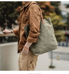 tote bag mens Green Mens Canvas Tote Tote bag On Shoulder Mens Canvas Work Tote Bags for Men