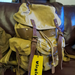 Khaki Mens Canvas EDC Backpack 