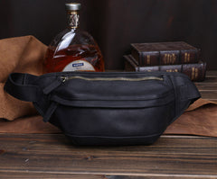 Best black belt bag Mens Leather Fanny Pack Chest Bag Best Leather Bumbag Leather Belt Bag For Men