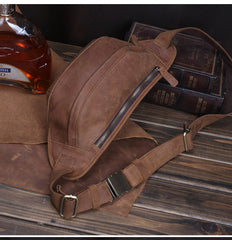 Best leather belt bags Mens Leather Fanny Pack Chest Bag Best Leather Bumbag Leather Belt Bag For Men