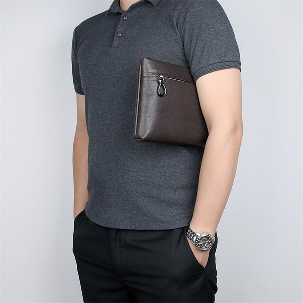 wristlet clutch Dark Brown Leather Clutch Bag Mens Leather Wristlet Clutch Dark Brown Leather Clutch Wallet Purse