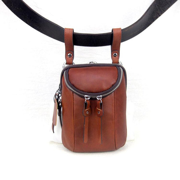 shoulder holster wallet phone​ Leather Belt Pouch Mens Leather Belt Bag Leather Phone Holster Convertible Small Crossbody Bag