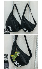 Nylon Black Large Sling Bag For Men 