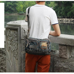 Denim Shoulder Bag Messenger Bags Denim for Women Mens Denim Crossbody Bag Denim Cross Bag