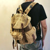  men's everyday carry bag Khaki  Canvas Travel Backpack for Men Canvas EDC Backpack Mens Canvas Hiking Backpack