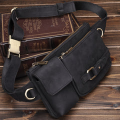 Top fanny pack men Leather Fanny Pack Men's Leather Chest Bag Belt Bag Leather Waist Bag For Men