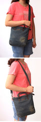 Blue Denim Small Tote Bags Denim Small Tote Side Bags Vintage Small Messenger Bag For Women