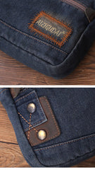 Blue Denim Mens Clutch bag Small Shoulder Bags Denim Small Messenger Bag For Men