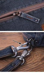 Blue Denim Mens Clutch bag Small Shoulder Bags Denim Small Messenger Bag For Men