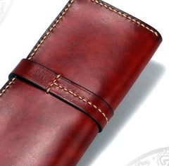 Handmade Leather Mens Clutch Cool Leather Wallet Long Phone Wallets for Men - imessengerbags