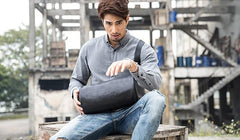 Cool Leather Mens Barrel Shoulder Bags Messenger Bags for Men - imessengerbags