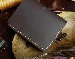 Handmade Leather Mens Cool Slim Leather Wallet Men billfold Wallets Bifold for Men - imessengerbags