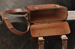 Handmade Leather Mens Small Box Bag Shoulder Bag Messenger Bag for Men –  imessengerbags