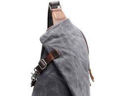 Cool Waxed Canvas Mens One Shoulder Pack Sling Bag Chest Bag for men - imessengerbags