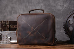 Handmade Leather Mens Cool Backpack Messenger Bag Briefcase Work Bag Business Bag for men - imessengerbags