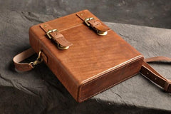 Handmade Leather Mens Small Box Bag Shoulder Bag Messenger Bag for Men –  imessengerbags