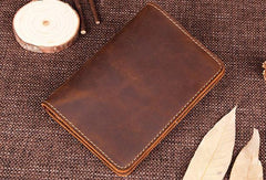 Handmade Genuine Leather Slim Wallet Bifold Long Wallet Passport Purse Bag For Mens - imessengerbags