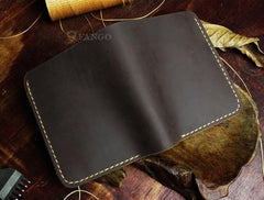 Handmade Leather Mens Cool Slim Leather Wallet Men billfold Wallets Bifold for Men - imessengerbags