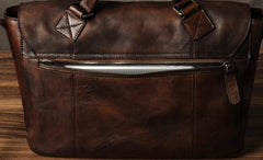 Genuine Leather Mens Cool Messenger Bag Briefcase Work Bag Business Bag for men - imessengerbags