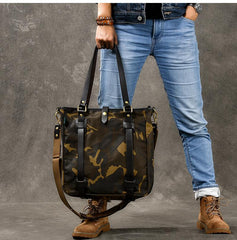 Canvas Tote For Men Tote Waxed Canvas Tote Bag Camouflage Tote Bag On Shoulder Mens