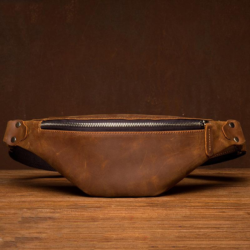 Cool Handmade Brown Leather Men Fanny Pack Hip Bag Bum Pack Waist Bag –  imessengerbags