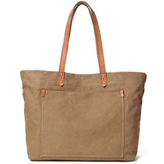 Khaki Canvas Tote Bag for Men Canvas Tote Bag Crossbody Tote Bag On Shoulder Mens