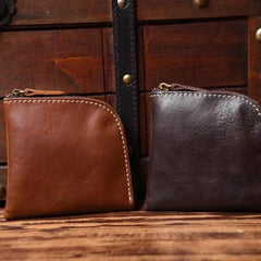 Handmade Leather Mens Cool Wallet Men Slim Wallets Front Pocket Wallet for Men - imessengerbags