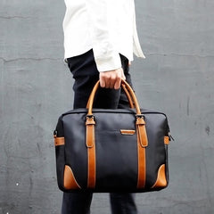 Fashion Nylon Clothing Black Men's Large Handbag Briefcase Business Laptop Business For Men - imessengerbags