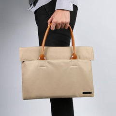 Fashion PVC Canvas Casual Black Men's Handbag Briefcase Business Laptop Handbag For Men - imessengerbags