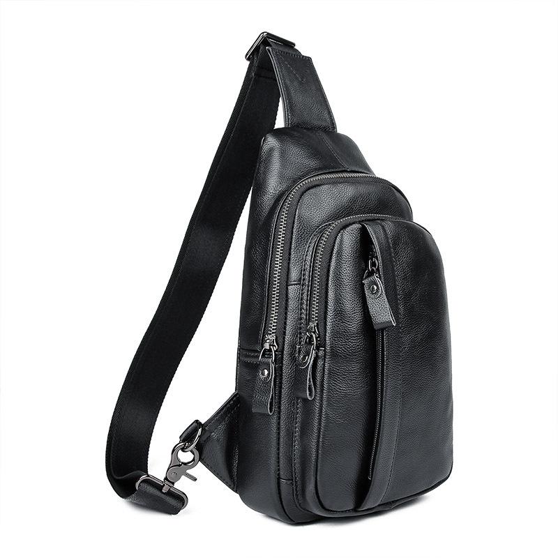 Leather one shoulder backpack sale